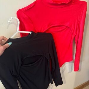 AMAZON ESSENTIALS BUNDLE OF 2 WOMEN SIZE SMALL BODY SUIT LONG SLEEVE NWT SHIRTS